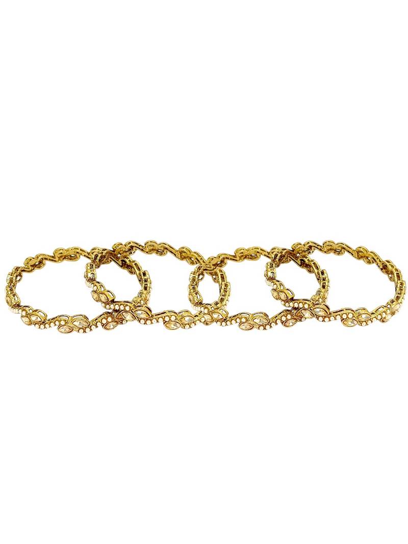 Set of 4 victorian style wave design bangles