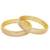 Gold plated set of 2 moti design broad bangles