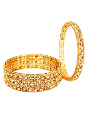 Set of 4 gold plated marquise stone bangle 3