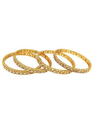 Set of 4 gold plated marquise stone bangle 4