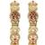 Set of 2 gold toned multi meenakari bangles