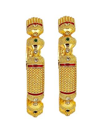Gold plated set of 2 thushi design bangles 2