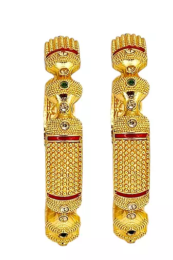 Gold plated set of 2 thushi design bangles