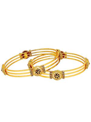 Set of 2 gold plated meenakari stylish bangles 3