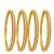 Set of 4 gold plated sleek moti bangle set