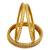 Set of 4 gold plated sleek moti bangle set