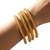 Set of 4 gold plated sleek moti bangle set