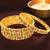 Gold plated set of 4 kemp stone bangle set