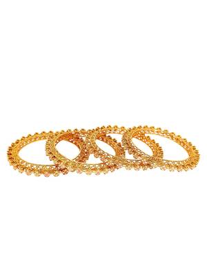 Gold plated set of 4 pastel pacheli bangle set 4