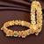 Gold plated multi stone set of 2 ghungroo bangles