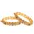Gold plated multi stone set of 2 ghungroo bangles