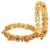 Gold plated multi stone set of 2 ghungroo bangles
