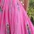 Dola Silk Printed & Embroidered Readymade Gown     Pink | 56" Length | Lightweight Festive Wear
