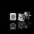 Pure 925 silver asscher cut moissanite diamonds studs for men & women