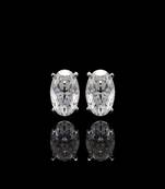 Pure 925 silver oval cut moissanite diamonds studs for men & women