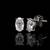 Pure 925 silver oval cut moissanite diamonds studs for men & women