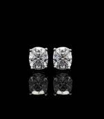 Pure 925 silver cushion cut moissanite diamonds studs for men & women