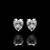 Pure 925 silver heart cut moissanite diamonds studs for men & women