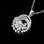 Pure 925 silver spiral flower moissanite pendant for women