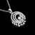 Pure 925 silver spiral flower moissanite pendant for women