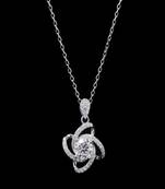 Pure 925 silver ninja flower moissanite pendant for women