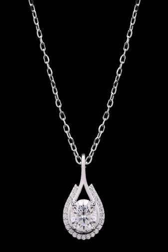 Pure 925 silver diamond carrier moissanite pendant for women