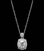 Pure 925 silver flower on top moissanite pendant for women