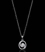 Pure 925 silver spiral moissanite pendant for women