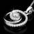 Pure 925 silver spiral moissanite pendant for women