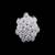 Pure 925 silver cluttered flower moissanite pendant for women