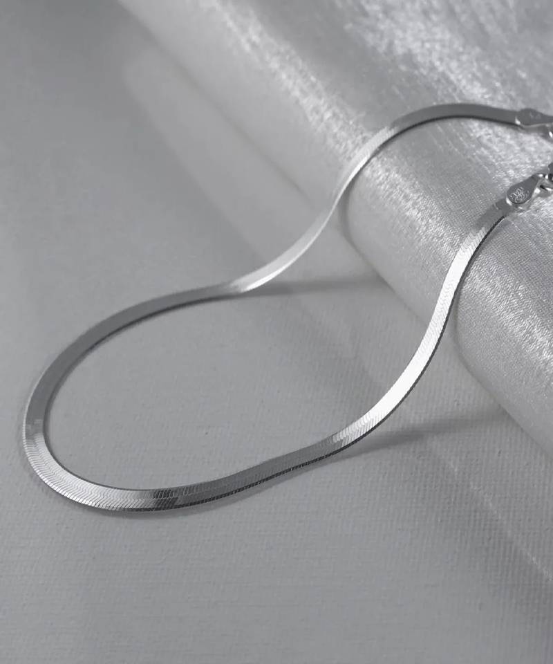 Pure 925 silver snake chain anklet for women - single