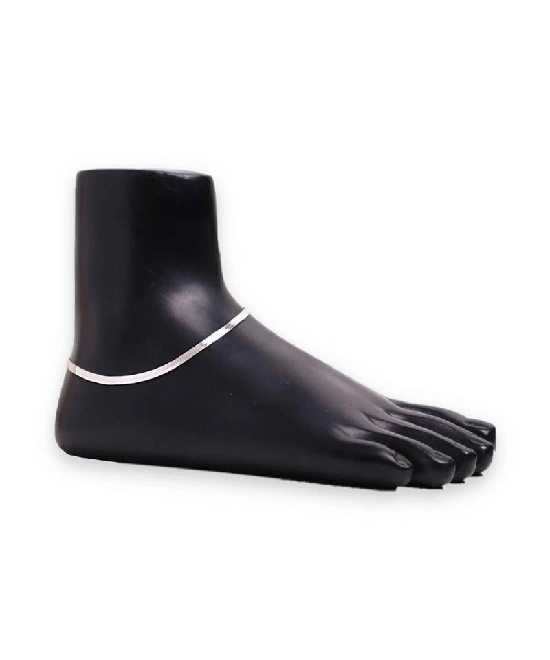 Pure 925 silver snake chain anklet for women - single