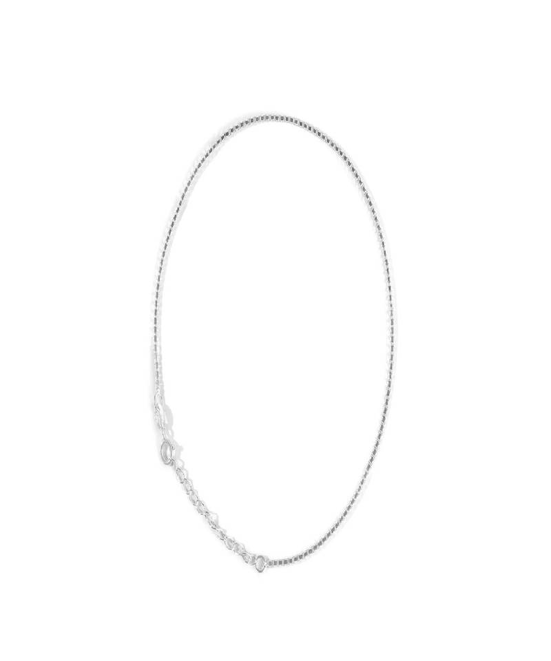 Pure 925 silver box chain anklet for women - single