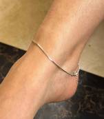 Pure 925 silver dissorted chain anklet for women - single