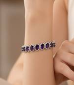 Pure 925 silver amethyst bracelet for women