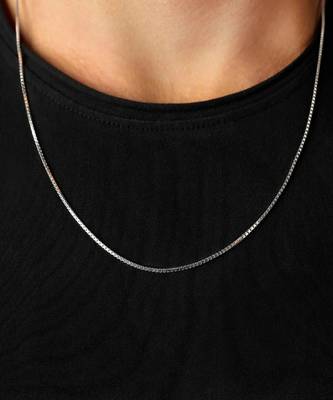 Pure 925 silver box chain for men & women 3