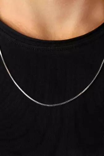 Pure 925 silver box chain for men & women