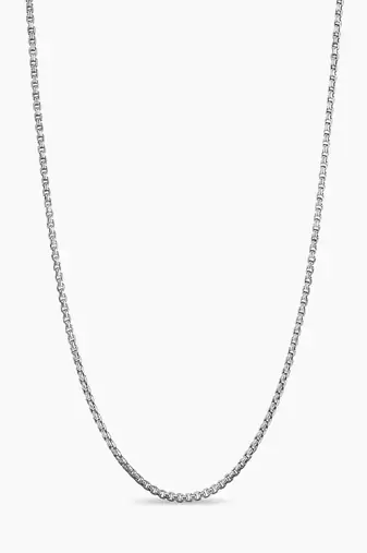 Pure 925 silver box chain for men & women