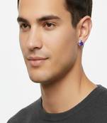 Pure 925 silver amethyst studs earrings for men & women