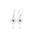 Pure 925 silver snow blue topaz earrings for women