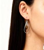 Pure 925 silver tiger eye danglers earrings for women