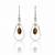 Pure 925 silver tiger eye danglers earrings for women