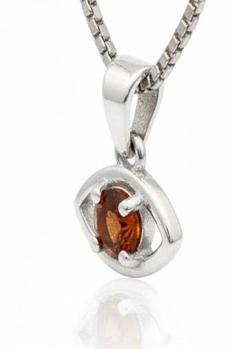 Pure 925 silver evil eye garnet pendant for men & women