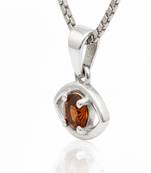 Pure 925 silver evil eye garnet pendant for men & women