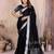 Black weaving linen cotton saree with blouse