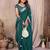Green weaving linen cotton saree with blouse