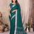Green weaving linen cotton saree with blouse