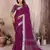 Purple weaving linen cotton saree with blouse