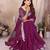 Purple weaving linen cotton saree with blouse