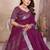 Purple weaving linen cotton saree with blouse
